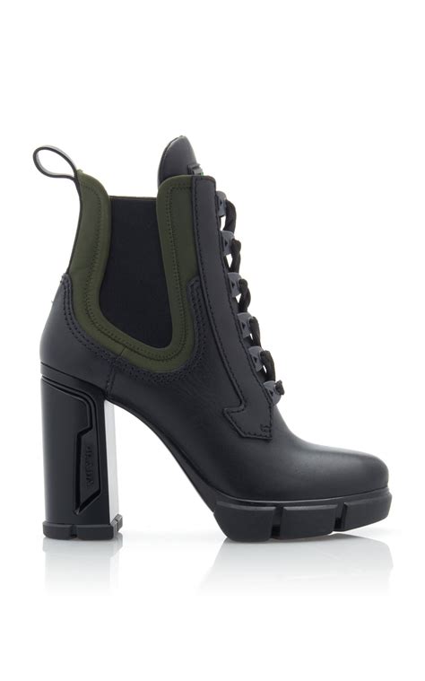 prada neoprene boots men|Prada suede platform boots.